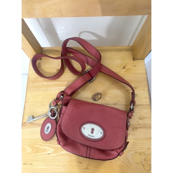<PRELOVED> Fossil Maddox Flap Small Slingbag in Pink
