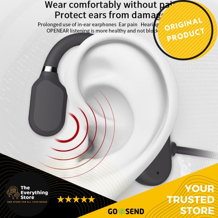 Headphone konduksi tulang yang aman dan nyaman