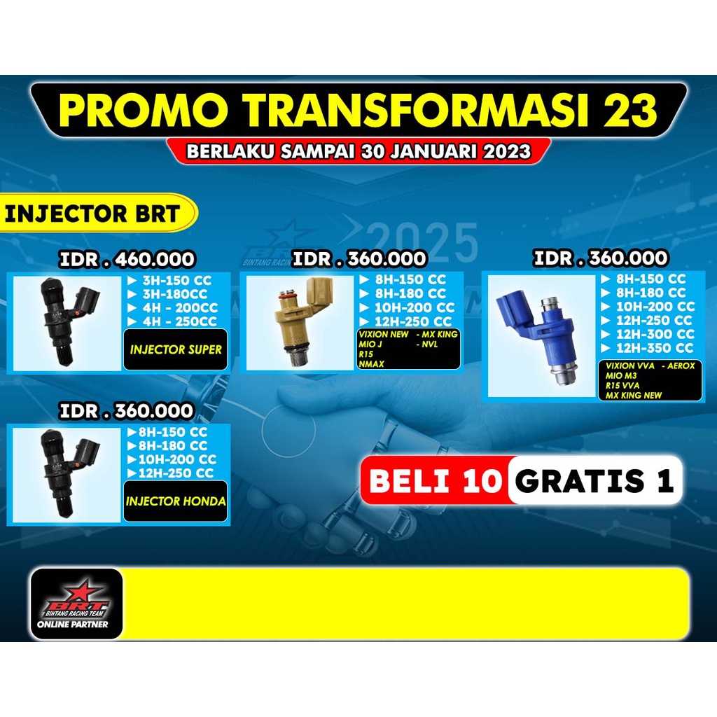 Injektor BRT Vixion New/Mio J/R15/NMax