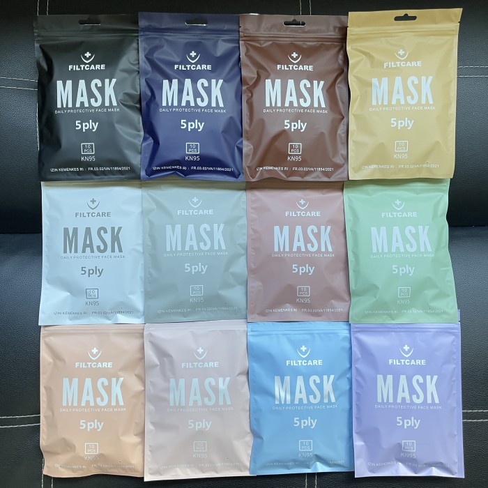 [ KN95 FILTCARE ] MASKER KN 95 MASKER KN95 KEMENKES RI 5 PLY ISI 10PCS