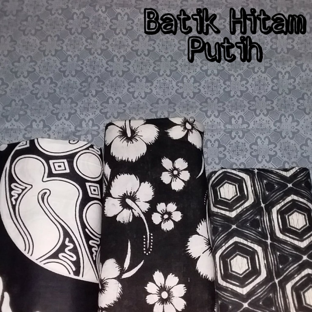 14 Gambar  Batik  Hitam  Putih  Richa Gambar 