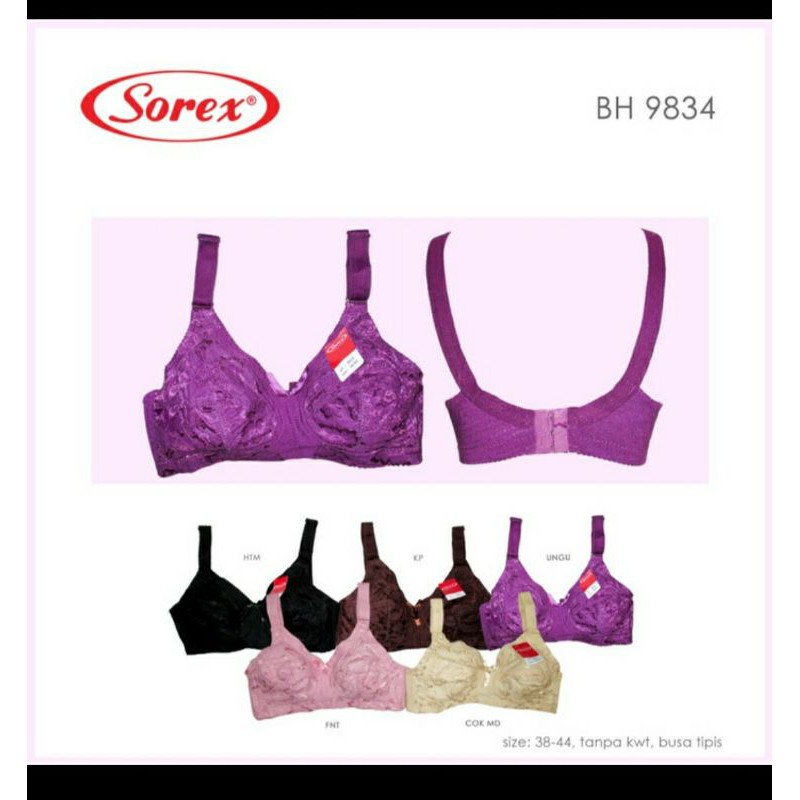 BH /  Bra big size Tanpa Kawat  sorex 9834