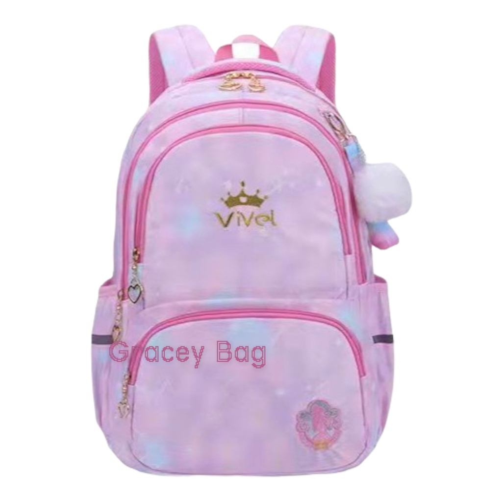 GB-8014 Tas Ransel Anak Perempuan / Paddlepop Impor With Raincover