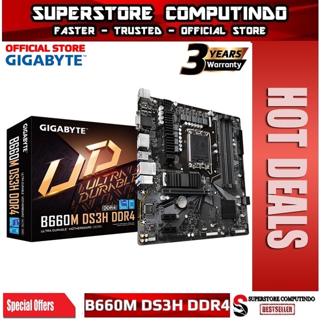 Motherboard Gigabyte B660M DS3H DDR4 (LGA1700, B660, DDR4, USB3.2)