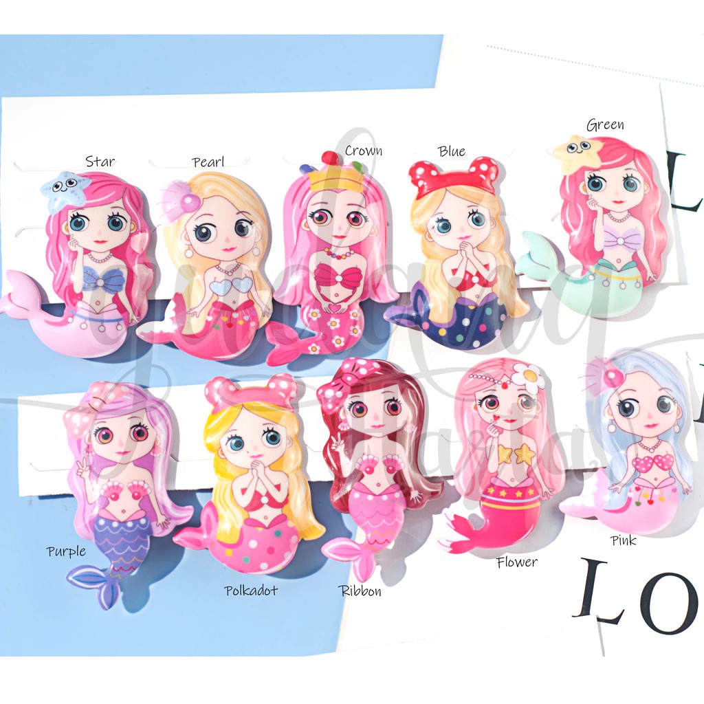 Jepit Rambut Mermaid Princess Lucu  Imut Gemes GG 201265