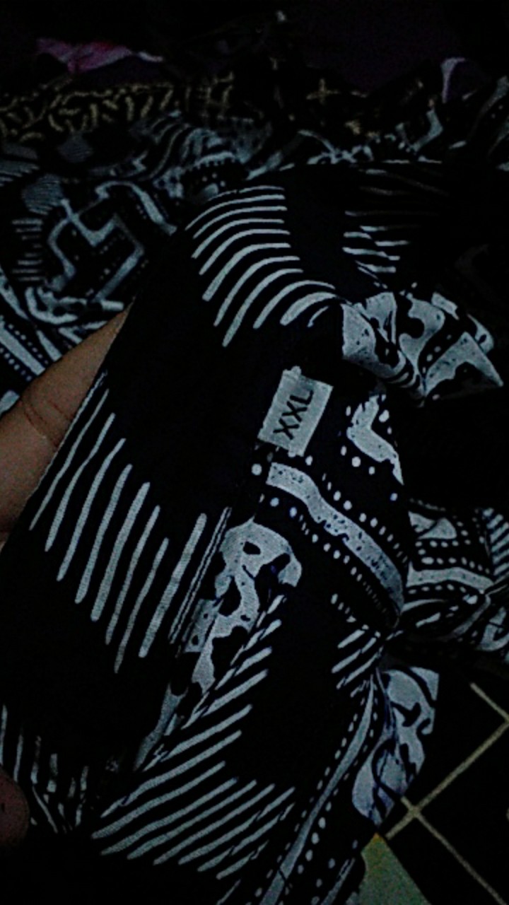 Shanaya Batik Tunik Agnesia Katun Garutan Seling Lengan Balon Kancing Depan Hidup Size S M L Xl