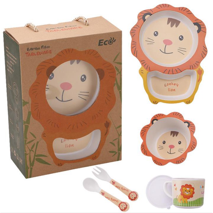 Eco Bamboo Plate Set/ Piring Mangkok Bayi