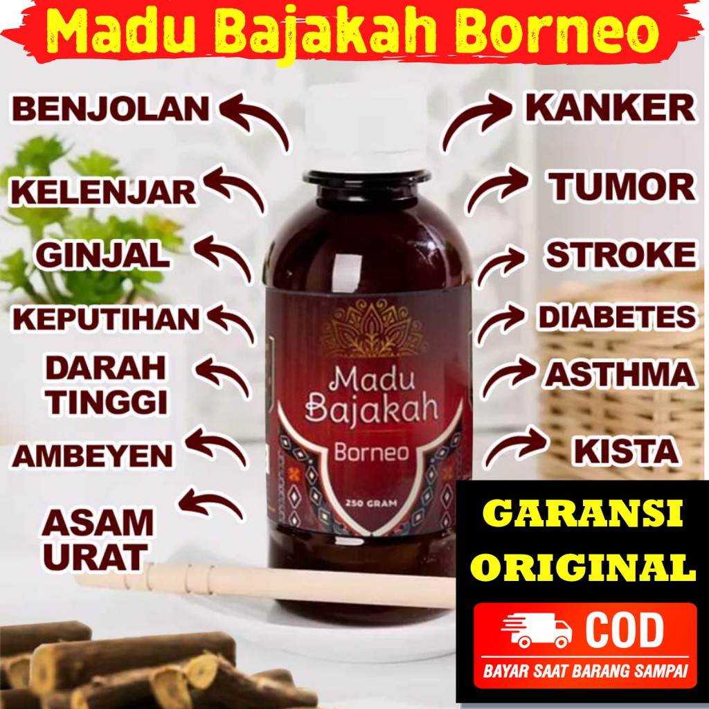 [DIJAMIN ORIGINAL] MADU BAJAKAH BORNEO - Madu Bajakah Asli Berbahan Dasar Akar Bajakah Asli Borneo