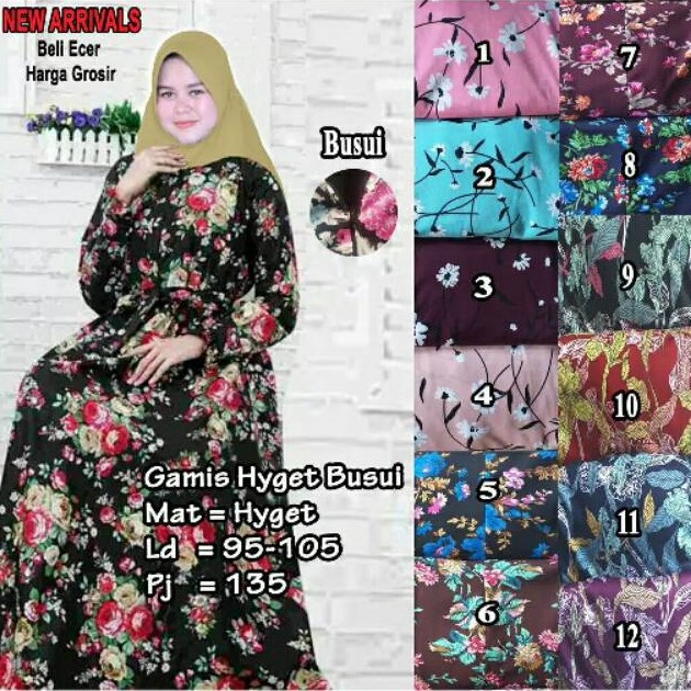 GAMIS HYGET BUSUI TERLARIS / GAMIS MURAH / GAMIS SYARI