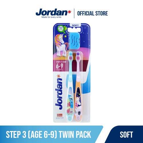 JORDAN MURAH ORAL CARE KIDS STEP 1 2 3 BUDDY 1-4 SUPER SOFT / 5-10 SOFT / GREEN CLEAN MINI SIKAT GIGI ANAK TOOTHBRUSH TWIN PACK