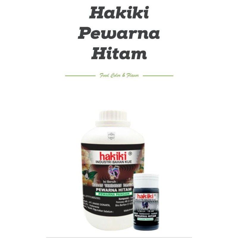 

Hakiki warna Hitam 15ml