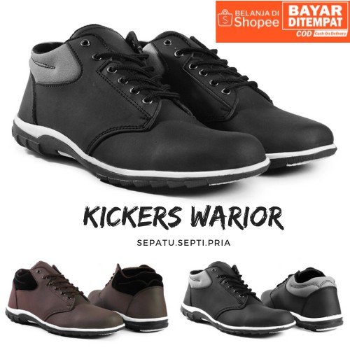 sepatu pria casual formal kickers KICKERS sepatu kerja santai semi boots murah -BISA COD