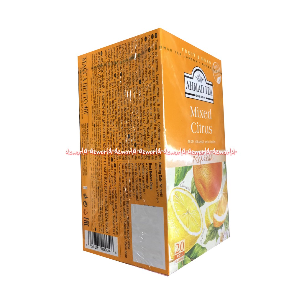 Ahmad Tea Fruit &amp; Herbs Infuision Mixed Citrus 20foil Teh Rasa Buah Jeruk Ahmadtea Mix Citrus