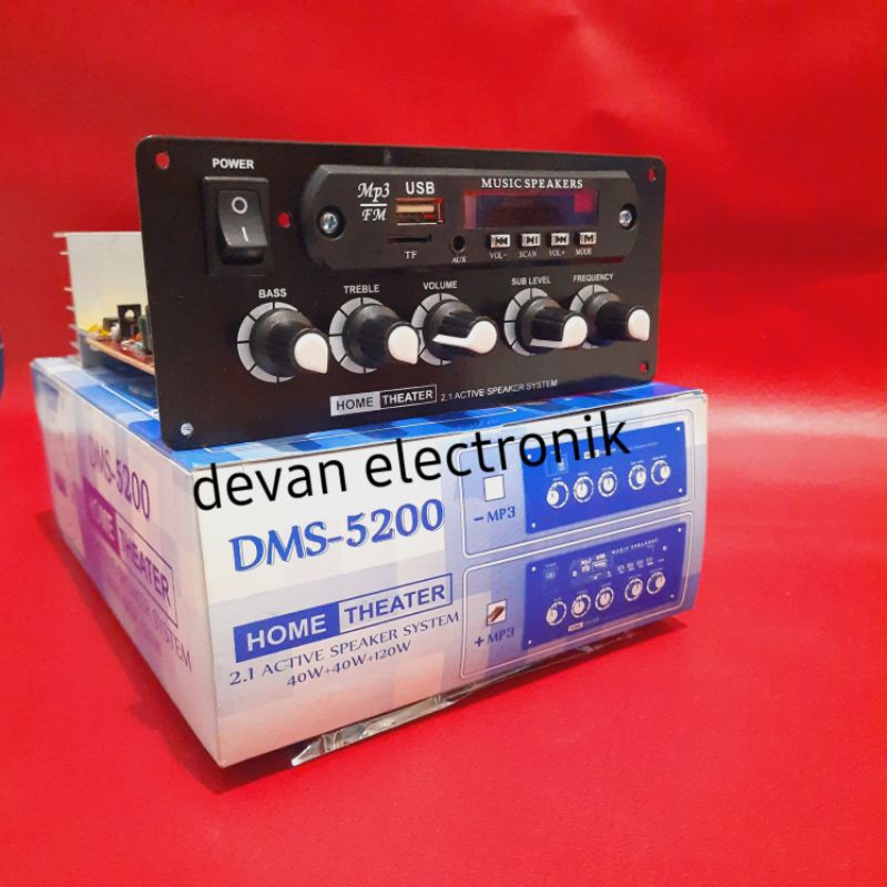 Kit Power Amplifier Speaker Aktif 2.1 Channel MP3 Bluetooth DMS 5200