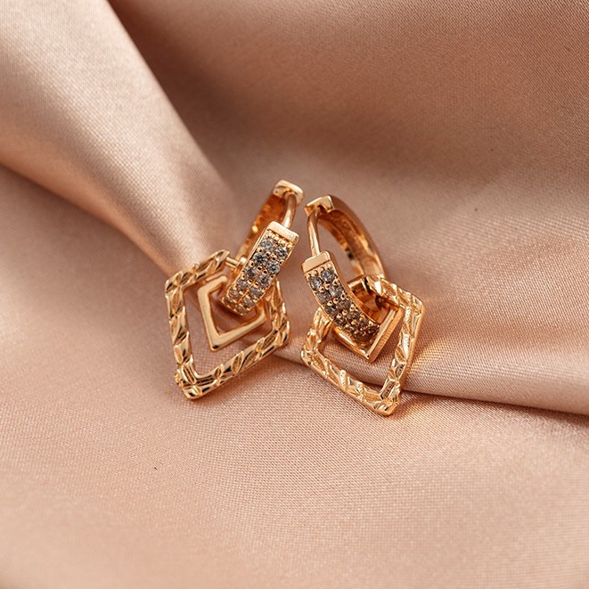 [AXIER PROMO]-Anting Drop Xuping Lapis Emas Zirkon Hias Untuk Remaja Perempuan Dan Wanita-7