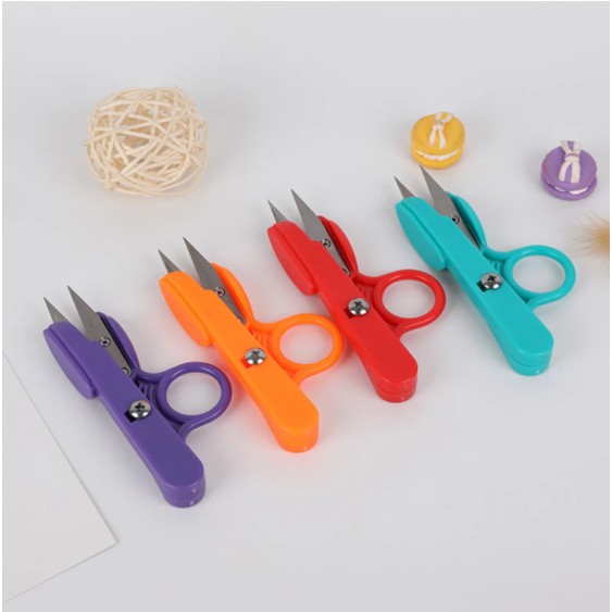 Thread Cutter Gunting Potong Benang Dengan Handle Jari Gunting Cekris - Random Colour