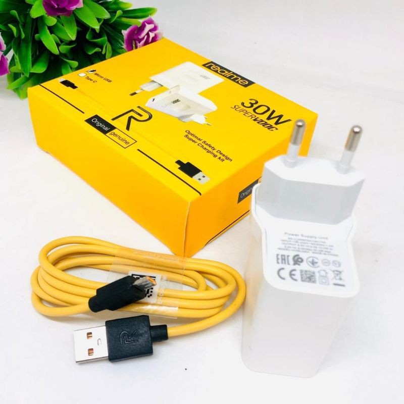 TRAVEL CHARGER REALME SUPERVOOC 30W FOR ANDROID MICRO CASAN REALME 30W SUPER VOOC USB ANDROID MICRO