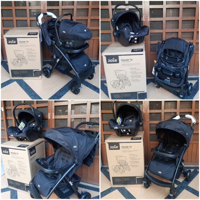 Makassar - Joie Meet Muze LX Travel System / Coal / Stroller + Car Seat / Kereta Dorong Bayi