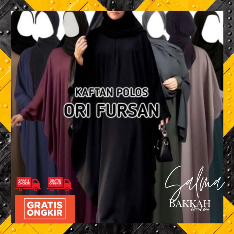 GAMIS KAFTAN ORI POLOS BAHAN FURSAN - GAMIS FURSAN ORI BANYAK WARNA