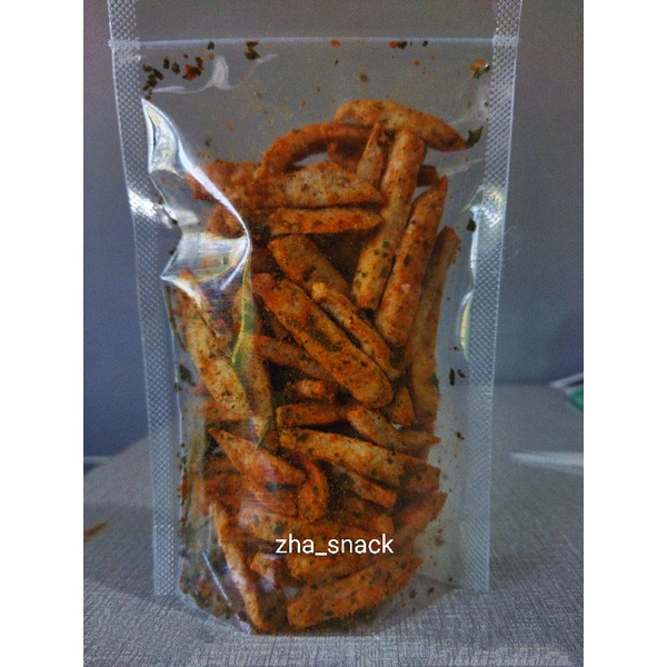 

Basreng Balado 100gram /basreng stick dengan bumbu balado plus daun jeruk purut asli