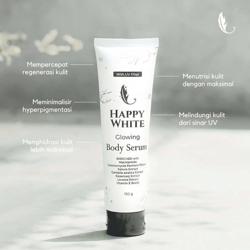BODY WHITENING SERUM KULIT GLOWING CERAH ALAMI ORIGINAL 100% BPOM BY HAPPY WHITE