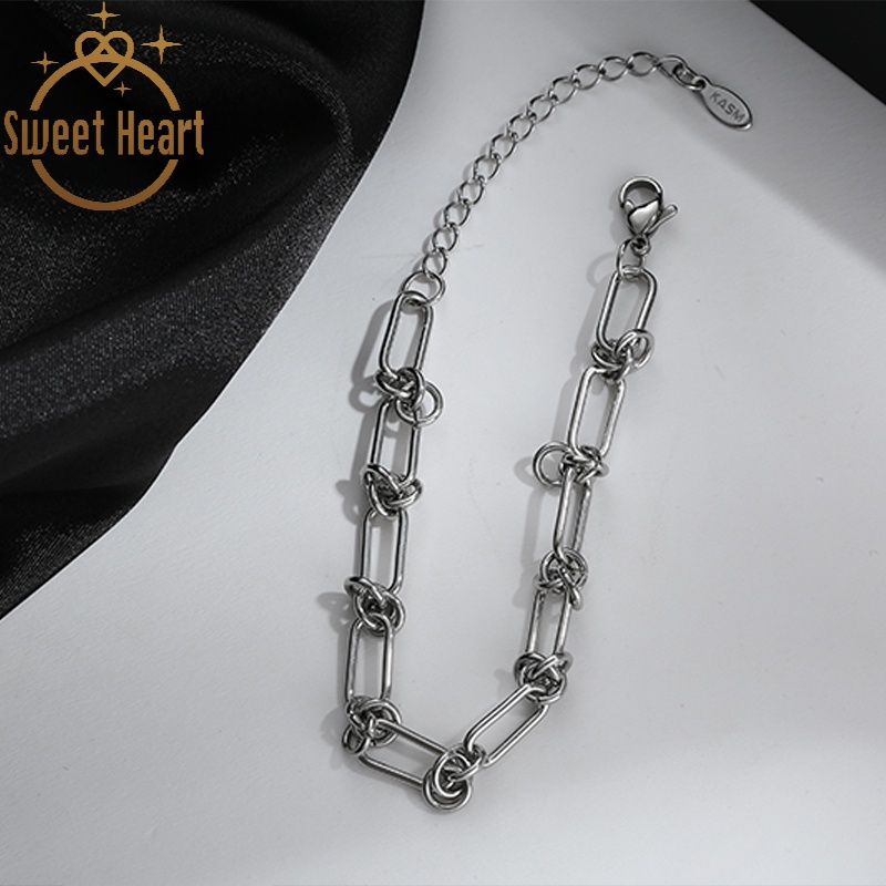 Gelang Rantai Cincin Bahan Titanium Steel Multilayer Untuk Pasangan