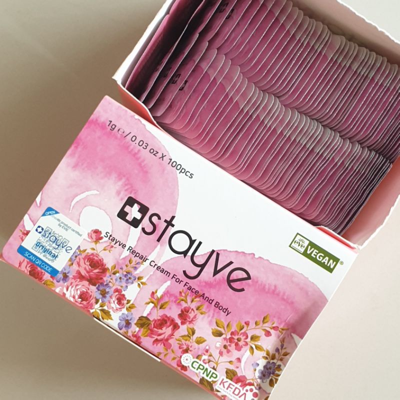 [ PERBOX ] NEW VEGAN STAYVE repair cream sachet reveal after care facial mts bb glow dermawhite