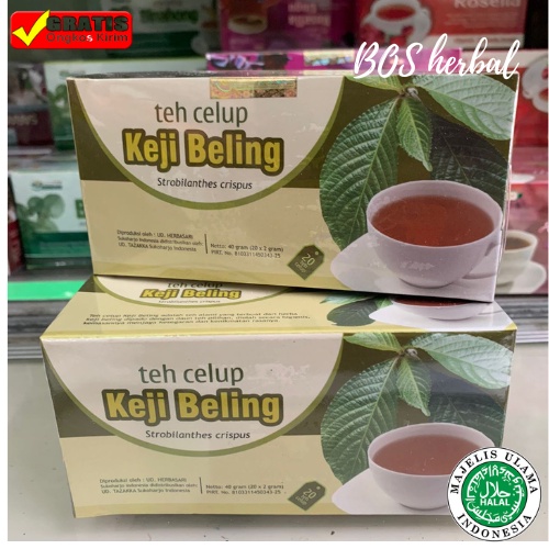 Teh Celup Keji Beling Tazakka Isi 20 kantong Herbal mengobati penyakit ginjal dan melancarkan buang air kecil Halal Bpom Original