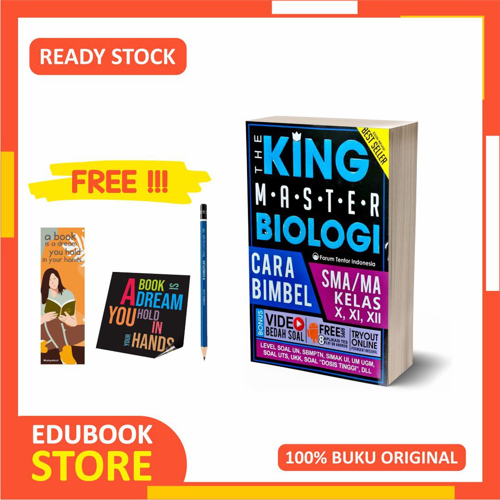 

BIOLOGI SMA THE KING BUKU BESTSELLER - FORUM EDUKASI - (BONUS PENSIL 2B, BOOKMARK, STIKER)