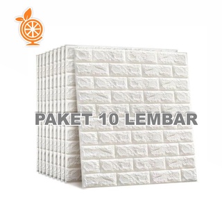 PAKET 10 LEMBAR Wallpaper 3D Modern Foam Batu Bata Wallstiker Wallpaper Dinding 3D Foam (Paket 10 Lembar) - Rumahdesign
