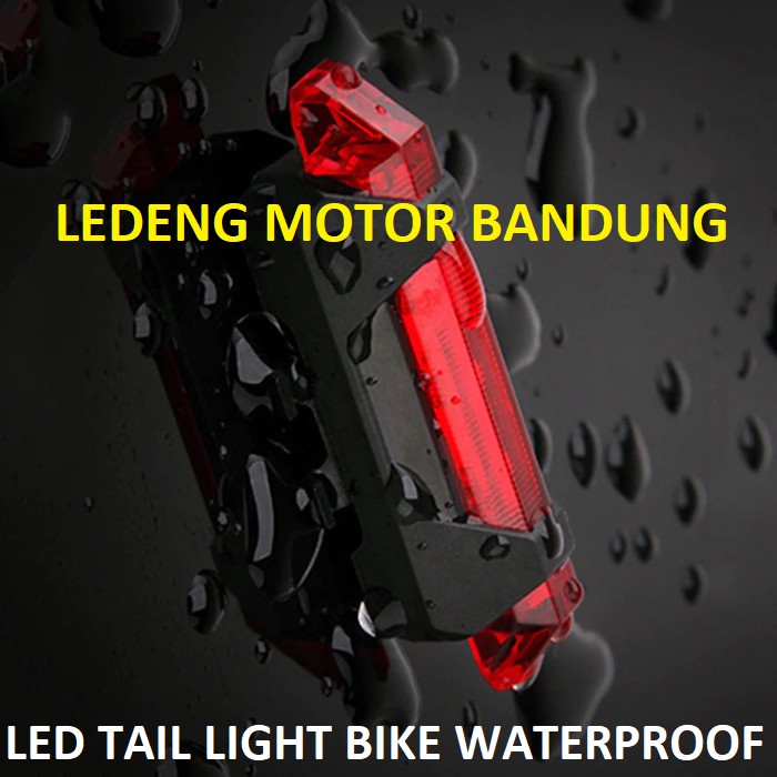 Lampu Belakang Sepeda Led Tail Light Rechargeable Micro USB Waterproof