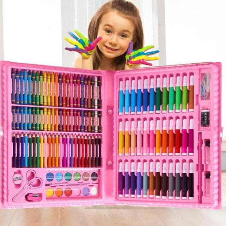 

[Y-UEQ ☛] Crayon Set 150pcs / Krayon Mewarnai Anak 150pcs / Pensil Warna Set 150pcs-viral