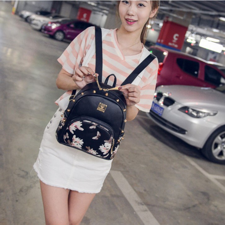 Satu7an T59 Tas Ransel Wanita Mini Korean Style Fashion Simple Tas Import Tas Punggung Cewek Backpack PU