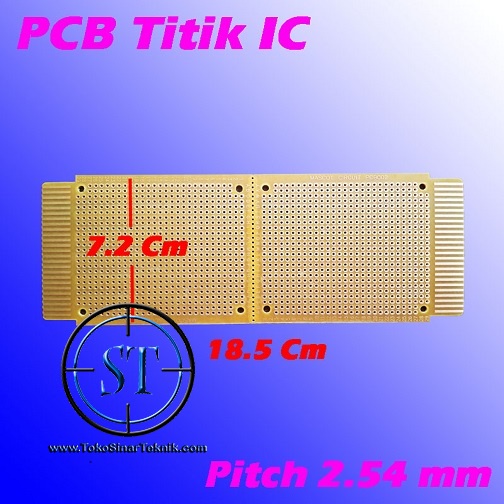 PCB Titik Lubang IC Lobang IC Matrix Papan PCB IC Board Single Bolong Prototipe 18x7cm