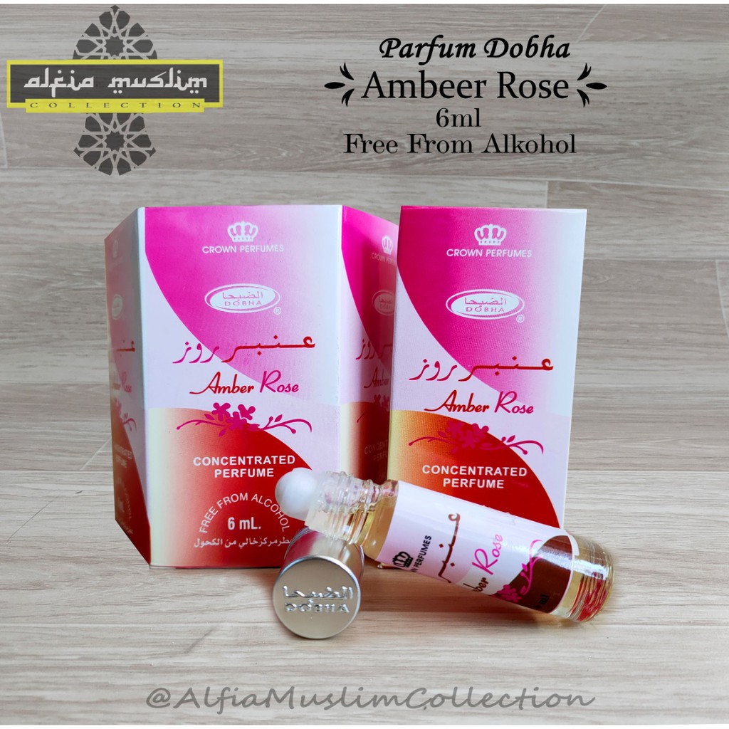 Parfum Dobha Ambeer Rose 6 Ml 1 Bok Isi 6 Pcs