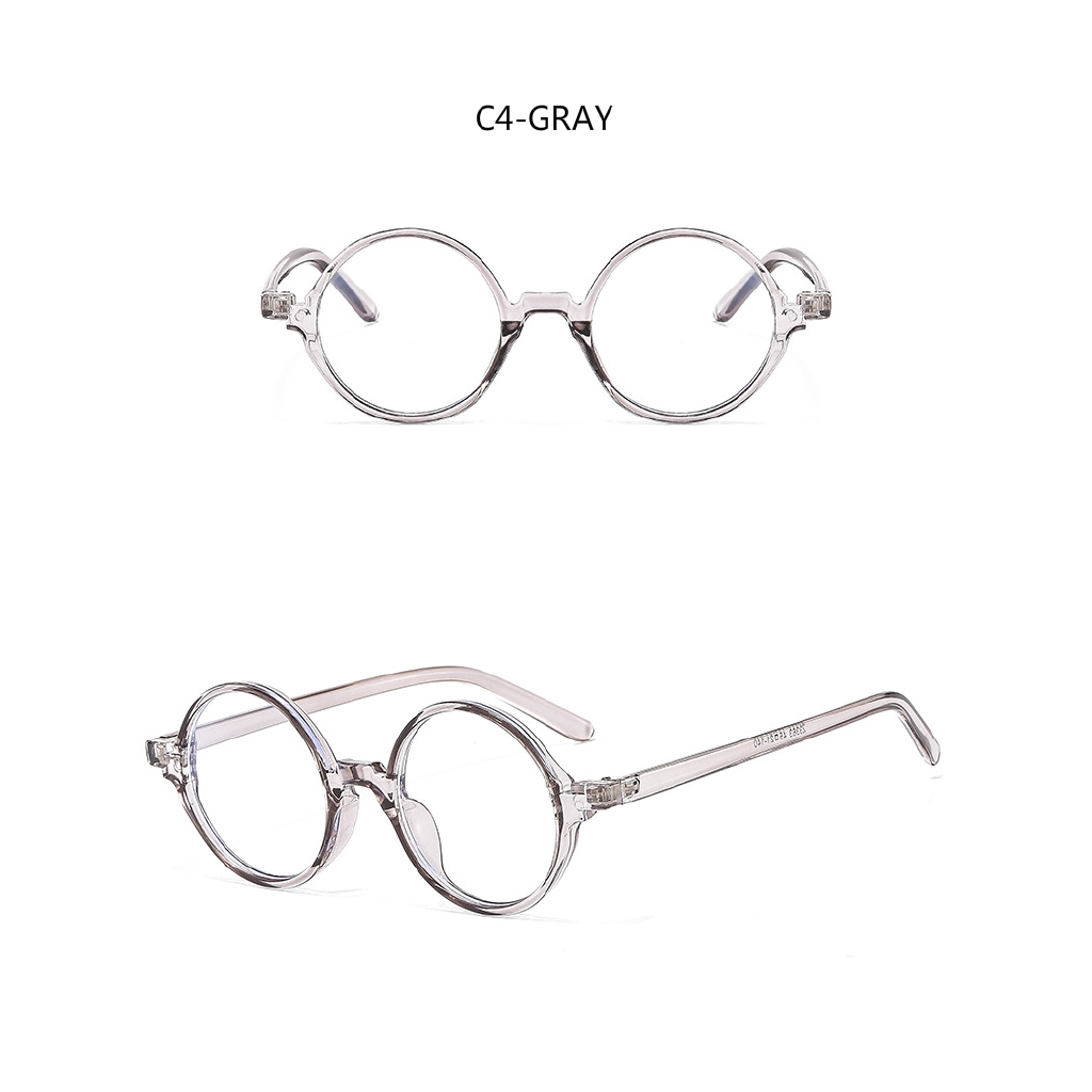 Fashion Retro Round Frame Men's and Women's Anti-Blu-ray Glasses Metal Hinge