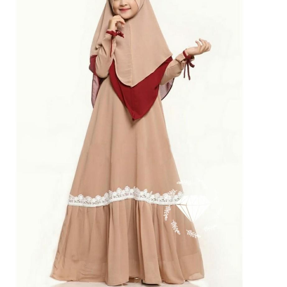 Terbaru GWENITA KIDS Baju  Gamis Anak  Tanggung Syari Anak  Usia  13 14  Tahun Shopee Indonesia