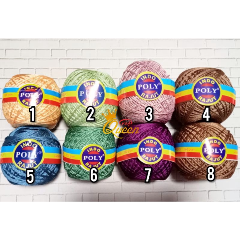 Benang rajut POLY INDO KILAP (new)