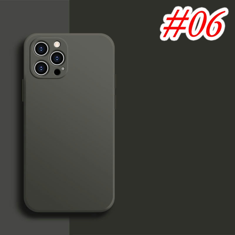 Casing Samsung A53 A50 A50S A32 A30 A30S A20 A10 A10S A7 2018 J7 J6 J6+ J4 J4+ Prime Plus Solid Color Straight Edge Protect Camera Soft Case-#06