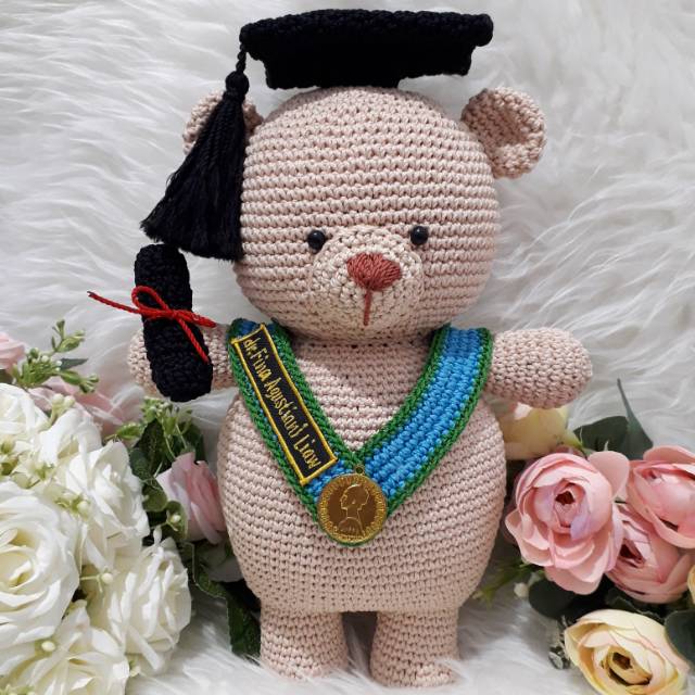 Boneka wisuda custom/rajutan handmade unik Box limited edition