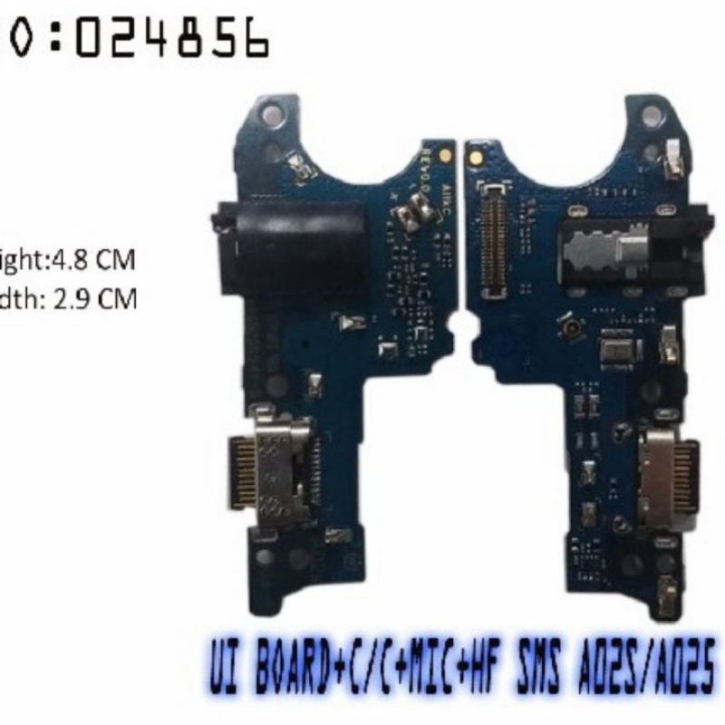 Board Charger Papan Cas Headset Hansfree PCB Samsung Galaxy A02S Mic