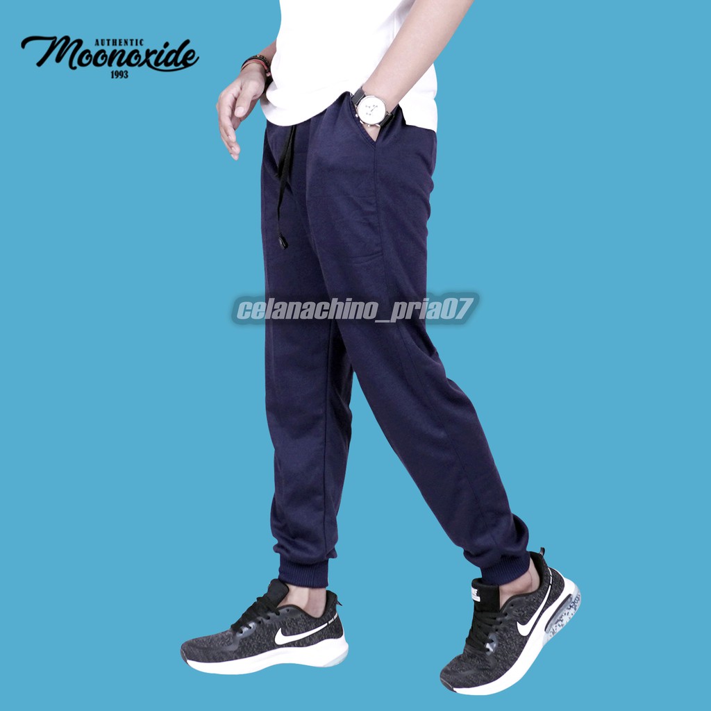 PROMO Celana Jogger Polos Panjang Sweatpants Training Hitam Size M -XXL