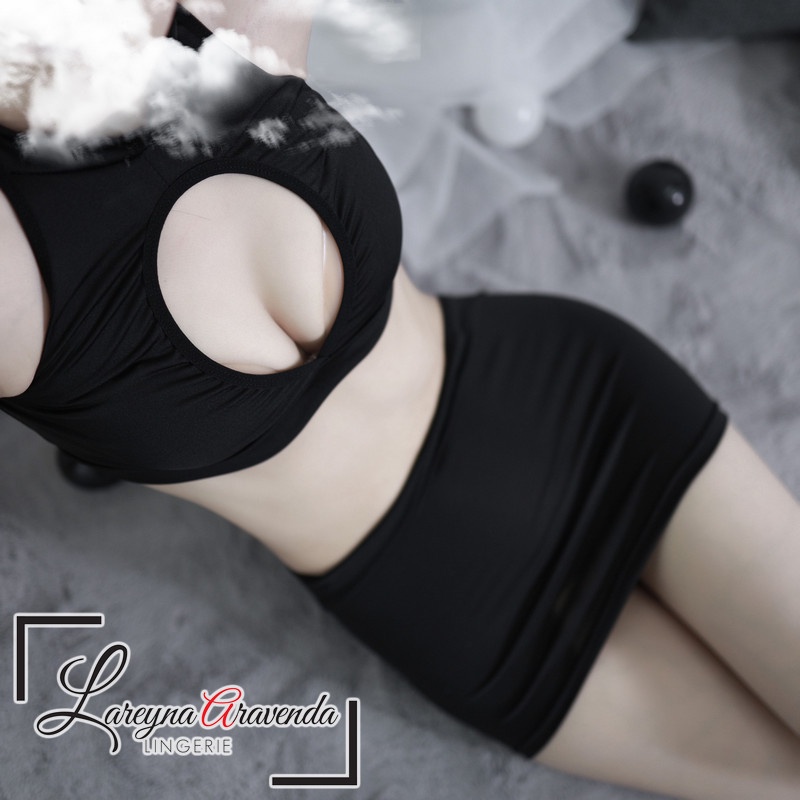 Set Lingerie Sexy Baju &amp; Rok &amp; G String Model Cosplay Sekretaris LG113