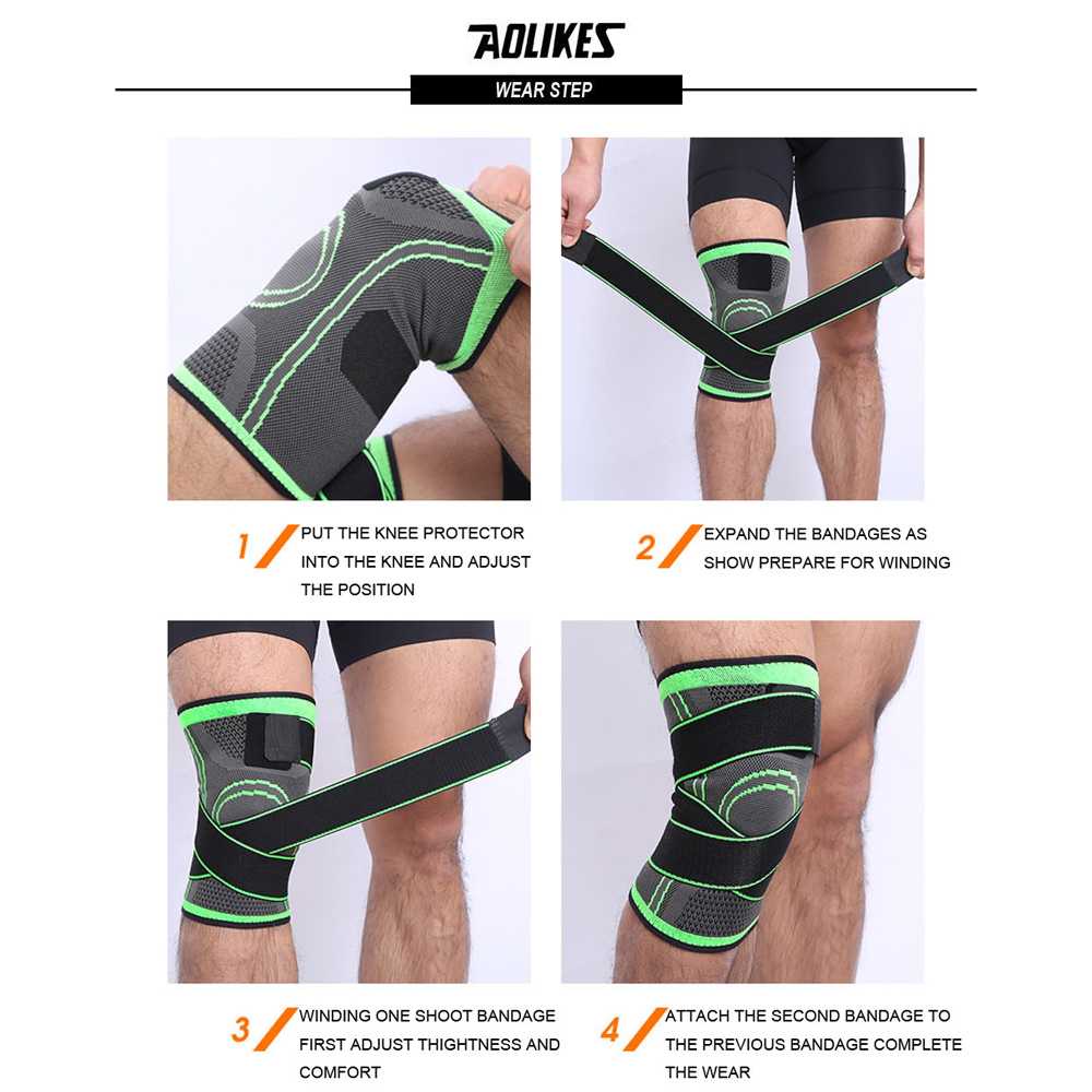 AOLIKES Pelindung Lutut Olahraga Knee Support Fitness - A-7720