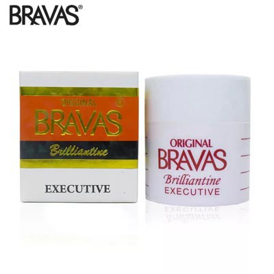 BRAVAS Pomade Oil Based BLACK 80G Medium Hold Berbasis Minyak Rambut Halal Brilliantine