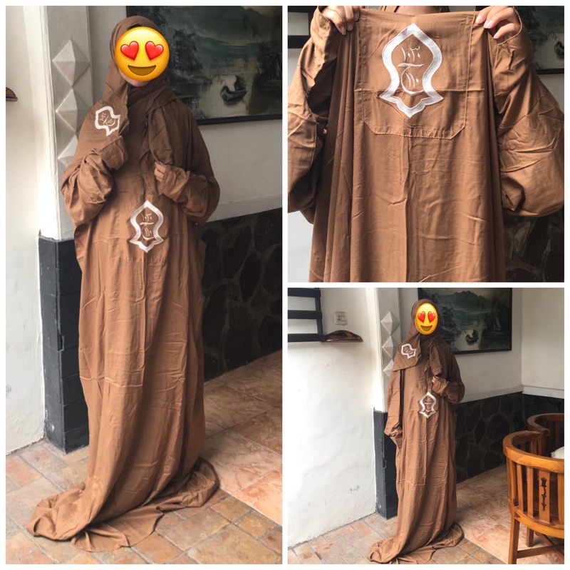 mukena hadramaut pasmina terompah (cod) Mukenah terompah pasmina dewasa jumbo