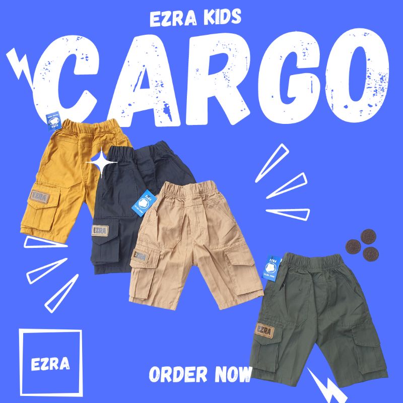 Celana Cargo Anak Laki Laki Pendek Ezra Kids 1 - 12 Tahun Regular Series