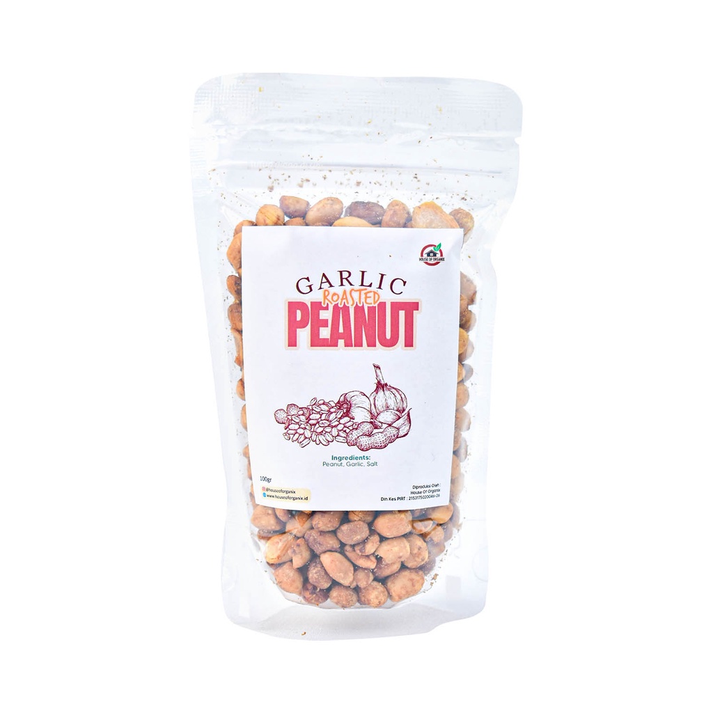 House Of Organix Garlic Roasted Peanut 100 Gr