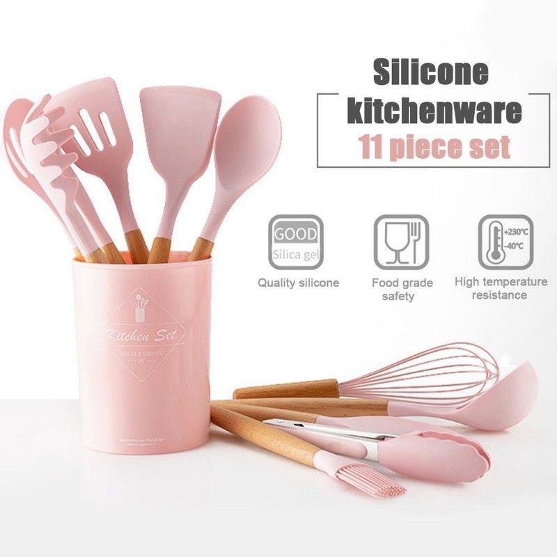 MJ88 SPATULA MASAK SET SUTIL SENDOK MASAK SILIKON KITCHEN UTENSILS SET SUPER MURAH