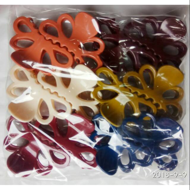 Jepit rambut salon pita bolong isi 12 pcs.
